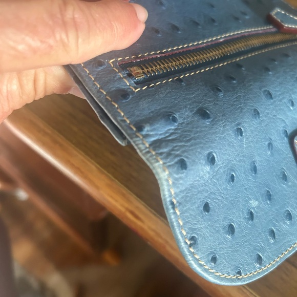 Dooney & Bourke Slate Blue Ostrich Wallet - Picture 12 of 14